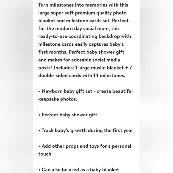 Lulujo - Milestone Blanet/Swaddle - Picture 3 of 3